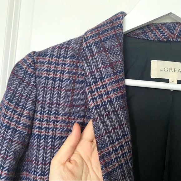 The Great. Blazer Style Plaid Jacket - Picture 6 of 8